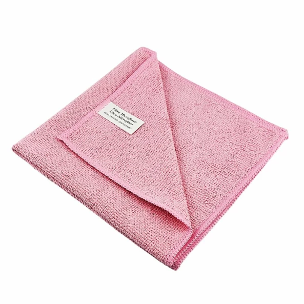 Set 4 lavete microfibra LIGHT Professional, 38x38 cm, rosii, Pro Clean