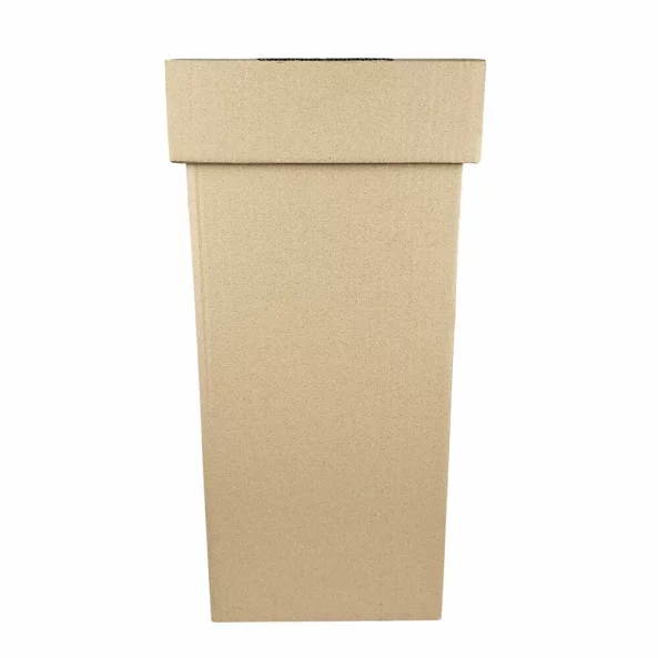 Cos de gunoi din carton cu capac, orificiu dreptunghiular, 250X250X560H