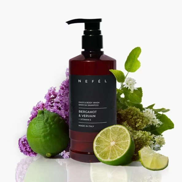 Gel de dus si par hotelier Nefel, Bergamot &amp; Vervain, 480ml