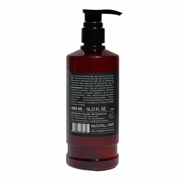 Gel de dus si par hotelier Nefel, Black Amber, 480ml
