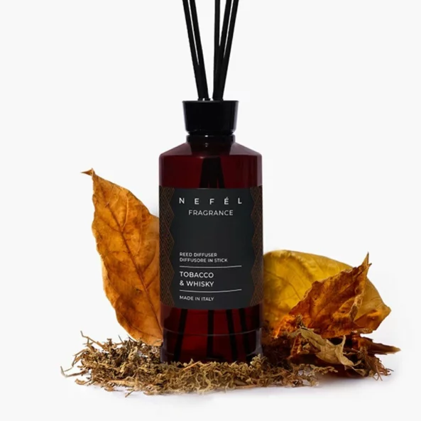 Odorizant de camera cu betisoare Nefel, Tabac &amp; Whisky, 480ml