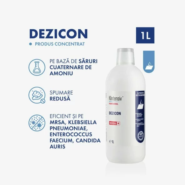 Dezinfectant concentrat suprafete instrumentar, 1000 ml, Dezicon