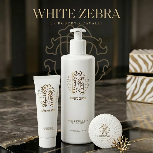 Gel de dus hotelier, 300 ml, White Zebra, Roberto Cavalli