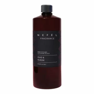 Rezerva odorizant de camera cu betisoare Nefel, Oud &amp; Piele intoarsa, 1L