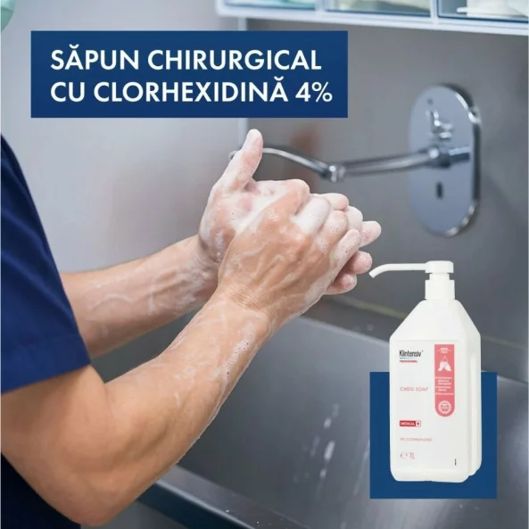Sapun igienic si chirurgical CHDG, 4% Clorhexidina, 1000 ml, Klintensiv