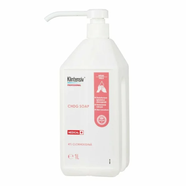 Sapun igienic si chirurgical CHDG, 4% Clorhexidina, 1000 ml, Klintensiv