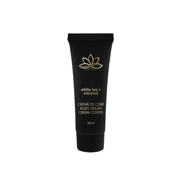 Crema de corp hoteliera Seembol Lotus Collection, White Tea &amp; Coconut, 30ml