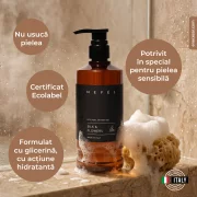 Gel de dus hotelier Nefel, Silk &amp; Flowers, Ecolabel, 480ml
