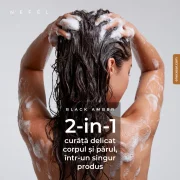Gel de dus si par hotelier Nefel, Black Amber, 480ml