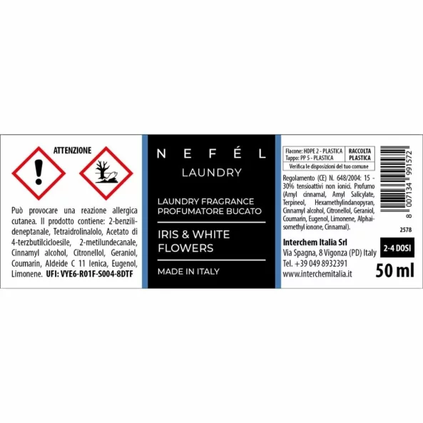 Parfum de rufe concentrat Nefel Iris &amp; White Flowers, 50 ml