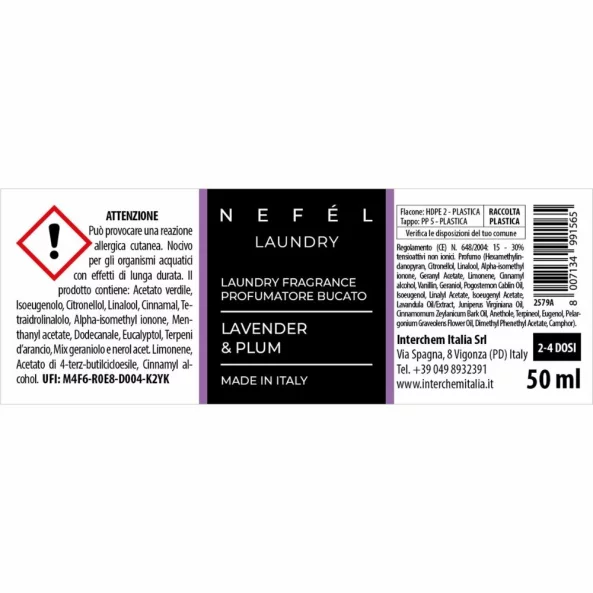 Parfum de rufe concentrat Nefel Lavender &amp; Plum, 50 ml
