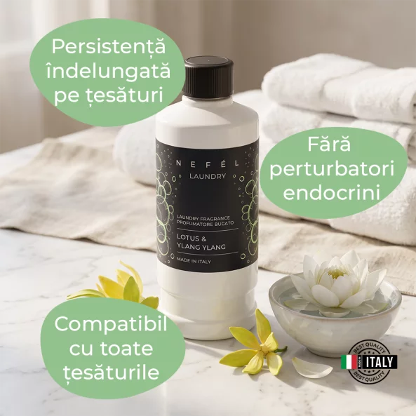 Parfum de rufe concentrat Nefel Lotus &amp; Ylang Ylang, 500 ml