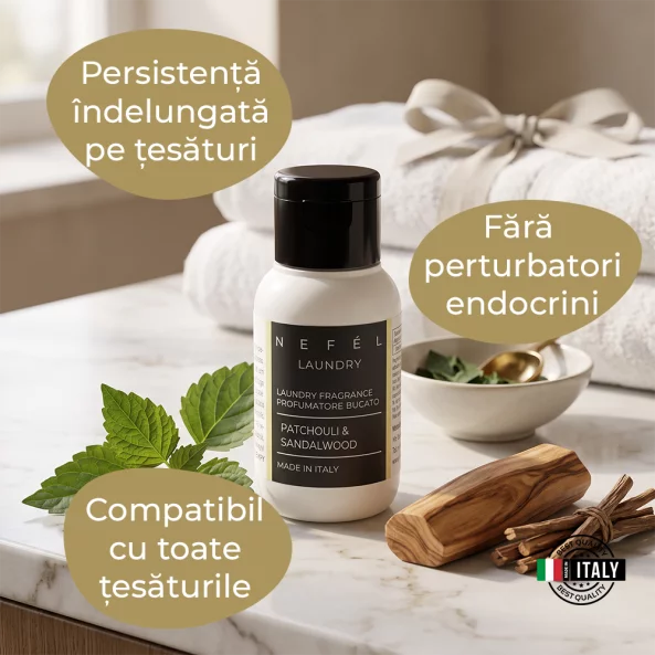 Parfum de rufe concentrat Nefel Patchouli &amp; Sandalwood, 50 ml