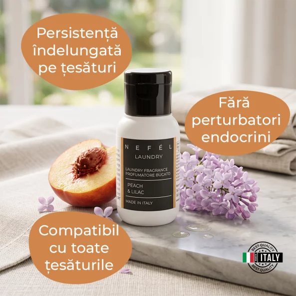 Parfum de rufe concentrat Nefel Peach &amp; Lilac, 50 ml