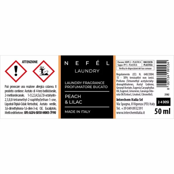 Parfum de rufe concentrat Nefel Peach &amp; Lilac, 50 ml