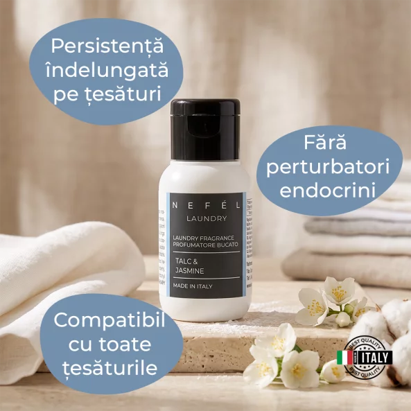 Parfum de rufe concentrat Nefel Talc &amp; Jasmine, 50 ml