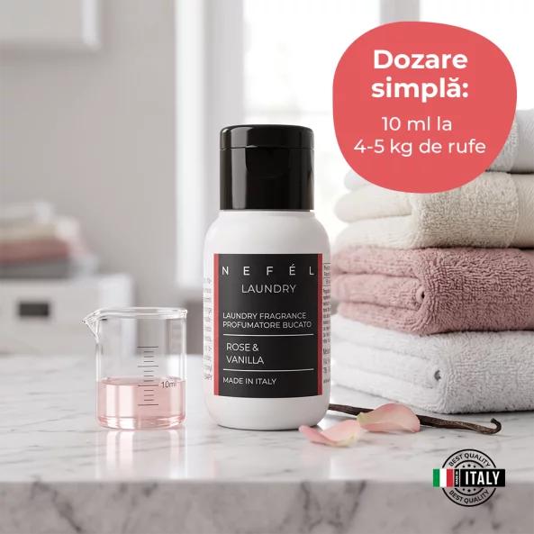 Parfum de rufe concentrat Nefel Rose &amp; Vanilla, 50ml