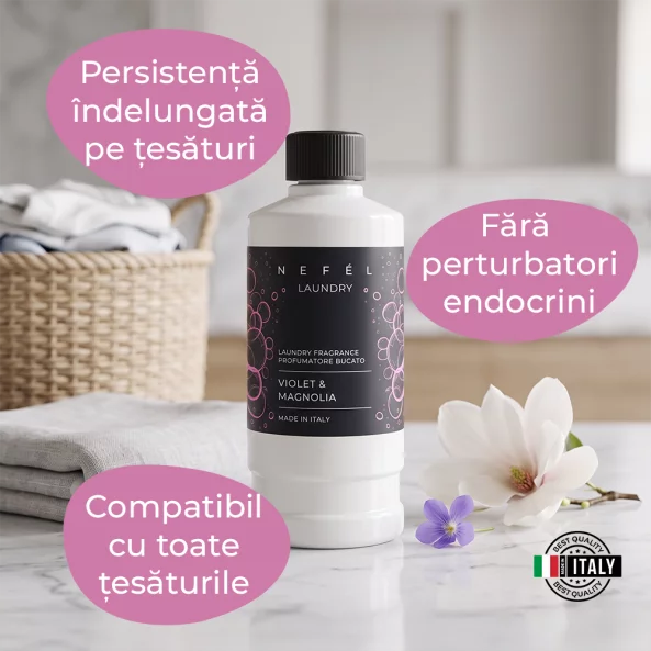Parfum de rufe concentrat Nefel Violet &amp; Magnolia, 500 ml