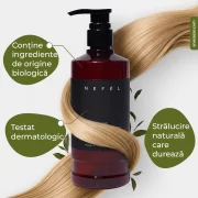Balsam de par Nefel Green Tea Leaves, cu acid hialuronic si unt de shea, hidratant si reparator, 480 ml