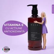 Crema de maini si corp Nefel Lotus &amp; Violet, cu acid hialuronic si vitamina E, hidratanta, 480 ml
