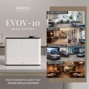 Difuzor parfum camera eSSenza Vera Smart Diffuser EVOV-10, HVAC, Wi-Fi, Bluetooth, acoperire 3000-4000 m3, alb