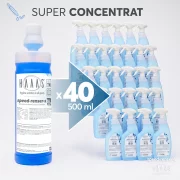Solutie geamuri, oglinzi si suprafete vitrate, super-concentrata, antistatica, HAAAS Speed-Renser-S, 1 L