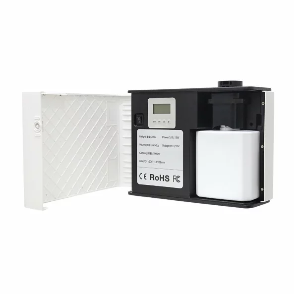 Pachet promo difuzor parfum camera + rezerva Amber Wood 1 L, Smart Diffuser EVOV-10, eSSenza Vera