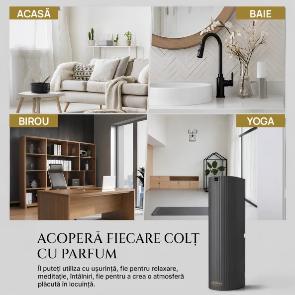 Pachet promo difuzor parfum camera + rezerva Skull 250 ml, Smart Diffuser EVRAD-2, eSSenza Vera