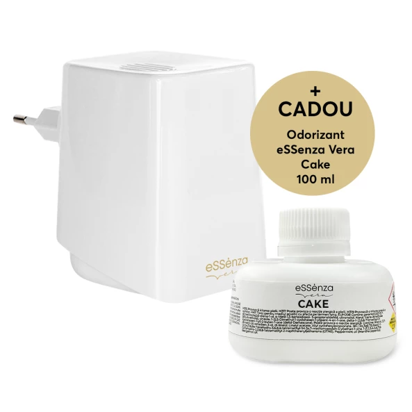 Pachet promo difuzor odorizant camera + rezerva Cake 100 ml, Electric Diffuser, eSSenza Vera