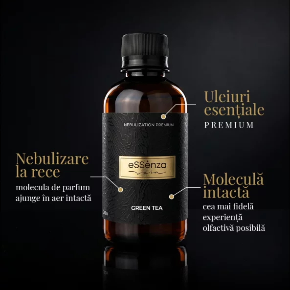 Pachet promo difuzor parfum camera + rezerva Green Tea 250 ml, Smart Diffuser EVRAD-2, eSSenza Vera