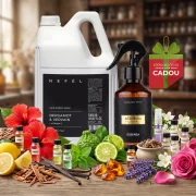 Gel de dus si sampon cu pH neutru, 2 in 1, Nefel Bergamot &amp; Vervain, cu vitamina E si glicerina, 5 L