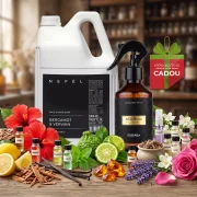 Sapun lichid cu pH neutru pentru fata si maini Nefel Bergamot &amp; Vervain, cu vitamina E si glicerina, 5 L