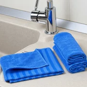 Set 3 lavete microfibra cu peri pentru murdarie grosiera Ideal Bristles, 40x40 cm, albastre