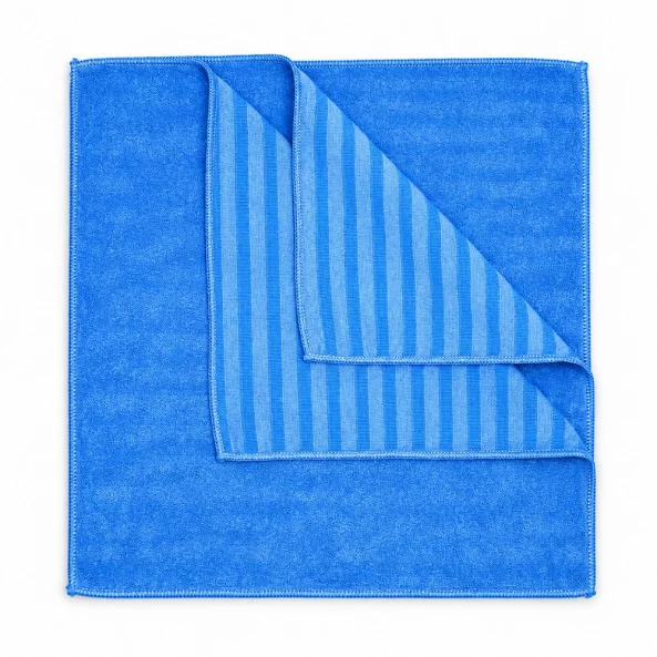 Set 3 lavete microfibra cu peri pentru murdarie grosiera Ideal Bristles, 40x40 cm, albastre