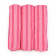 Set 3 lavete microfibra cu peri pentru murdarie grosiera Ideal Bristles, 40x40 cm, rosii