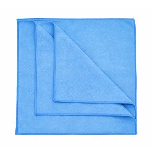 Set 3 lavete microfibra pentru curatenie universala Ideal BASIC Professional, 40x40 cm, albastre
