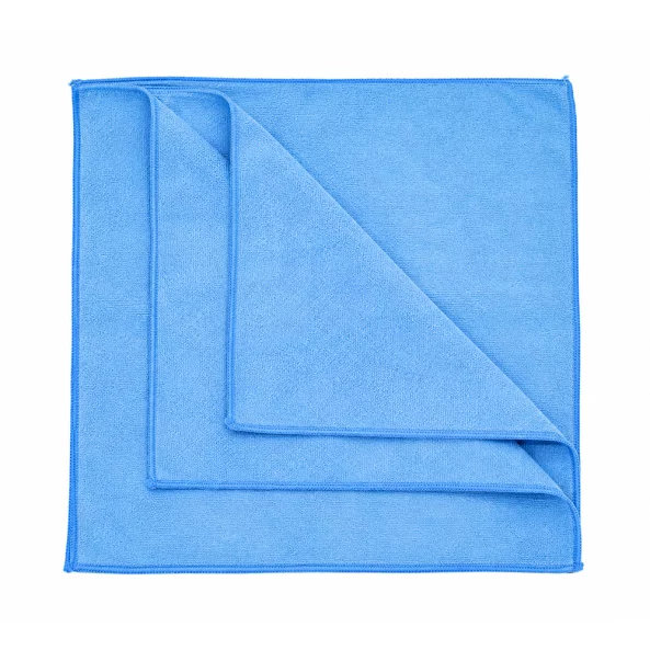 Set 3 lavete microfibra pentru curatenie universala Ideal BASIC Professional, 40x40 cm, albastre