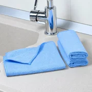 Set 3 lavete microfibra pentru curatenie universala Ideal BASIC Professional, 40x40 cm, albastre