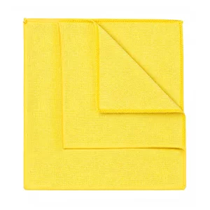 Set 3 lavete microfibra pentru curatenie universala Ideal BASIC Professional, 40x40 cm, galbene