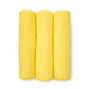 Set 3 lavete microfibra pentru curatenie universala Ideal BASIC Professional, 40x40 cm, galbene