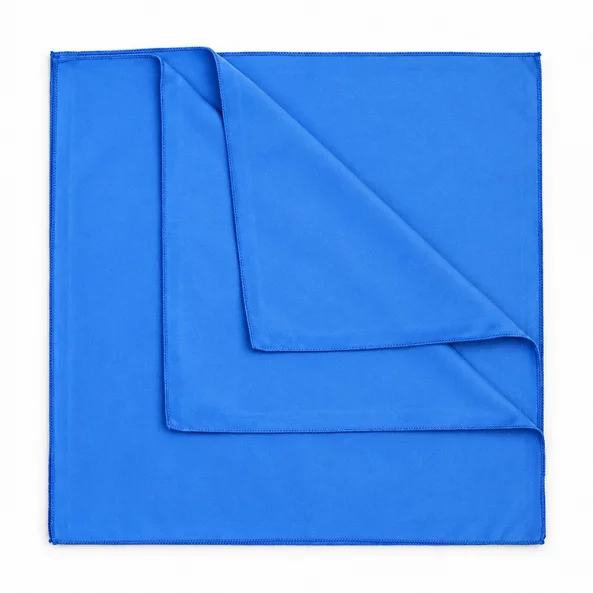 Set 3 lavete microfibra pentru inox, sticla si ceramica Ideal SOFT VELOUR, 40x40 cm, albastre