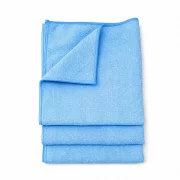Set 3 lavete microfibra pentru curatenie universala Ideal BASIC Professional, 40x40 cm, albastre