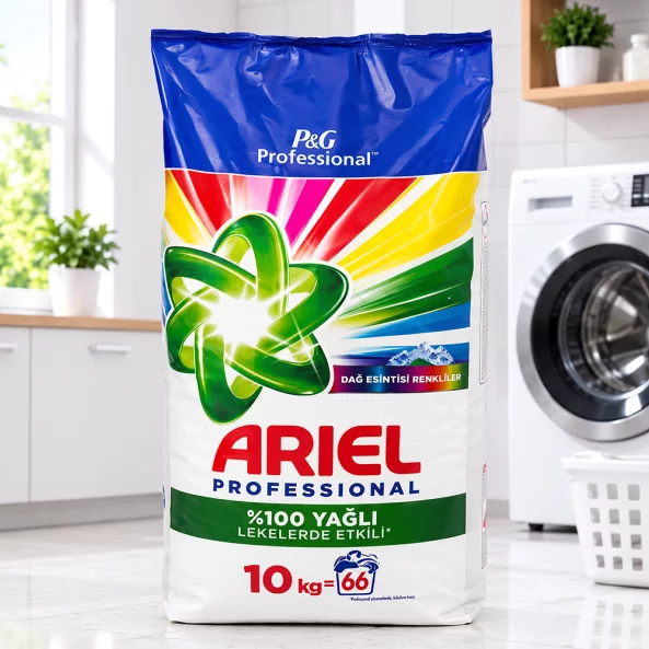 Detergent rufe pudra Ariel Professional Color, 10 kg, 66 spalari